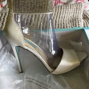 Elegant Cream High Heel Sandals Betsy Johnson